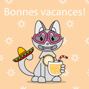 Bonne vacances dit le chat